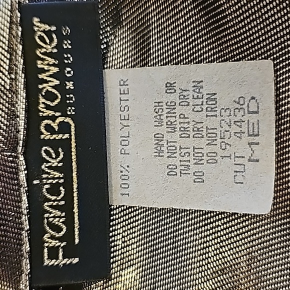 Vintage Francine Browner 70s Disco golden open front jacket made in USA - Picture 12 of 13